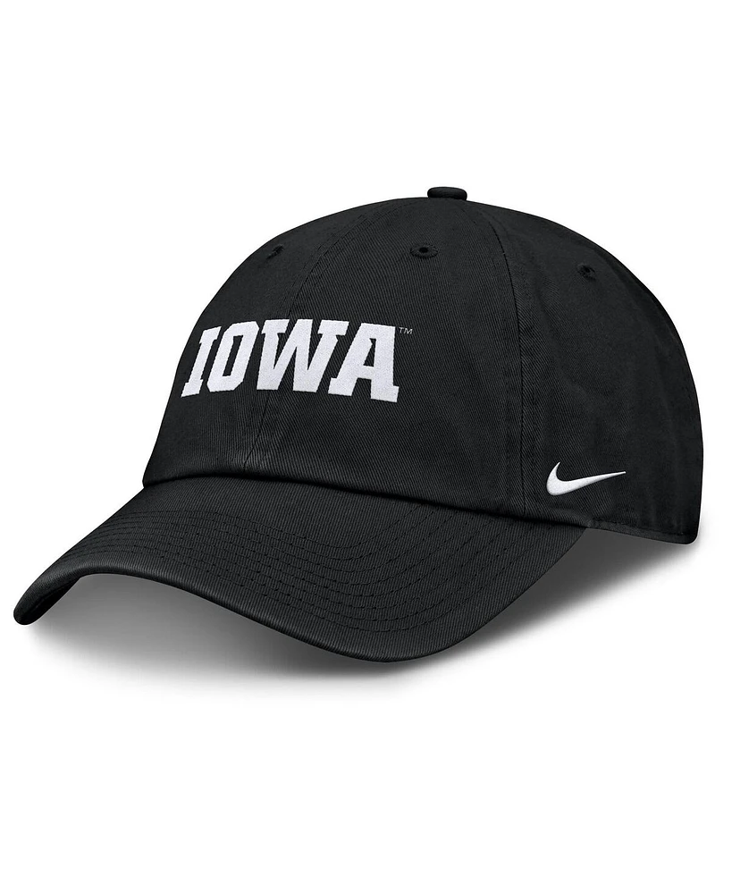 Nike Men's Charcoal Iowa Hawkeyes Campus Club Adjustable Hat