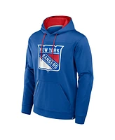 Fanatics Men's Blue New York Rangers Defender Pullover Hoodie