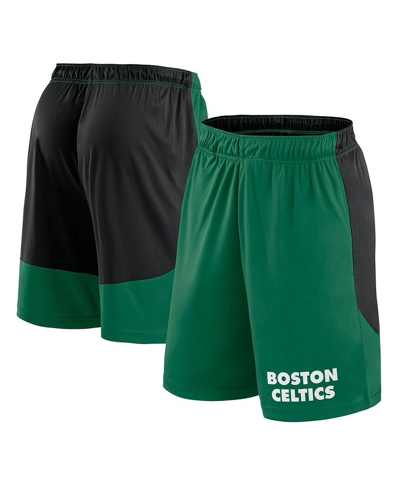 Logo Athletic Men's Kelly Green/Black Boston Celtics Launch Performance Shorts