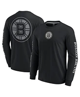 Fanatics Men's Black Boston Bruins Elements Strive Long Sleeve T-Shirt