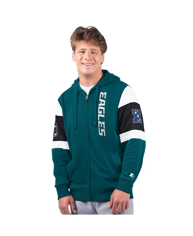 Starter Men's Midnight Green Philadelphia Eagles Extreme Full-Zip Hoodie