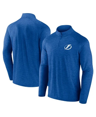 Logo Athletic Men's Blue Tampa Bay Lightning Head-to-Head Raglan Quarter-Zip Top