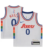 Nike Toddler Tyrese Maxey White Philadelphia 76ers 2024/25 Swingman Player Jersey - City Edition