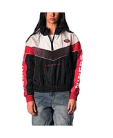 The Wild Collective Women's Black San Francisco 49ers 1/4 Zip Track Jacket