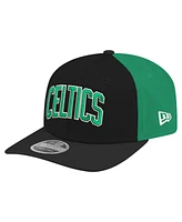 New Era Men's Black Boston Celtics Statement Edition Jersey Hook 9SEVENTY Stretch-Snap Hat