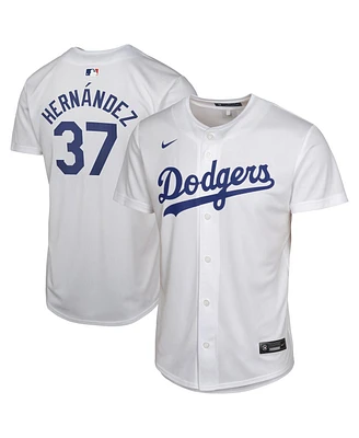 Nike Big Boys and Girls Teoscar Hernandez White Los Angeles Dodgers Home Player Game Jersey