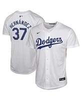 Nike Big Boys and Girls Teoscar Hernandez White Los Angeles Dodgers Home Player Game Jersey