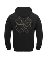 Pro Standard Men's Black Pittsburgh Steelers Classic Chenille Pullover Hoodie