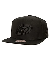 Mitchell & Ness Men's Black Carolina Hurricanes Soul Strike Cultivated Pearl Tonal Snapback Hat