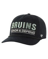 '47 Brand Men's Black Boston Bruins Oht Military Appreciation Homeland Honor and Defend Hitch Adjustable Hat