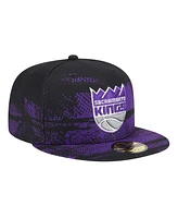 New Era Men's Black/Purple Sacramento Kings Tip-Off 59FIFTY Fitted Hat