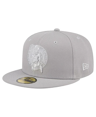 New Era Men's Gray Boston Celtics Color Pack 59FIFTY Fitted Hat