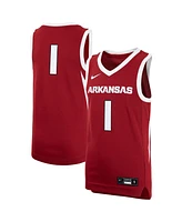 Nike Big Boys and Girls 1 Crimson Arkansas Razorbacks Replica Basketball Jersey