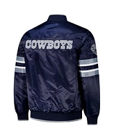 Starter Men's Navy Dallas Cowboys Scout I Full-Snap Varsity Jacket