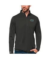 Antigua Men's Charcoal Florida Gators Tribute Quarter-Zip Top