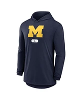 Jordan Men's Navy Michigan Wolverines Lightweight Performance Long Sleeve Hoodie T-Shirt