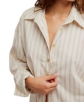 Free People Women's Striped Varsity Vibes Shirt