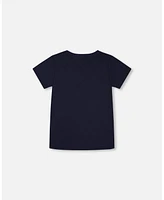 Deux par Toddler Boys Short Sleeve Tee With Pocket Navy Blue - Toddler|Child