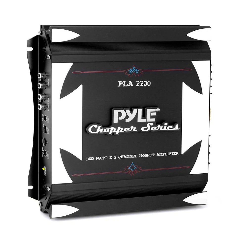 Pyle 2-Channel Bridgeable Mosfet Car Amplifier, 1400 Watts