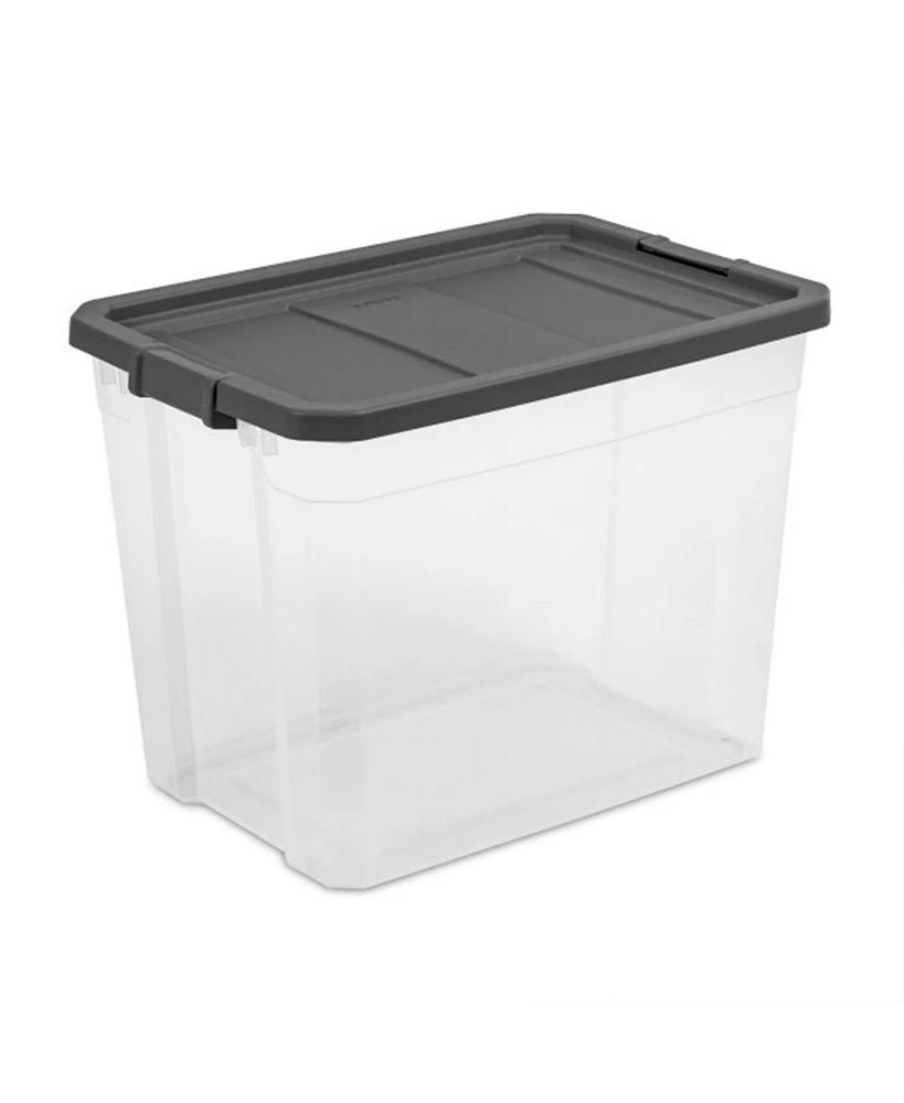 Sterilite 108 Quart Clear Stacker Storage Container Tote w/ Latching Lid, 8 Pack