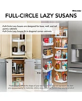 Rev-a-Shelf 28'' Lazy Susan Full-Circle Polymer 2-Shelf, White, 3072-28-11-52