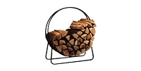 Slickblue Round Circular Hoop Firewood Log Storage Rack for Indoor/Outdoor Use