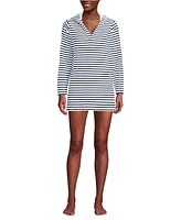 Lands' End Petite Terry Hooded Mini Swim Cover-up Dress