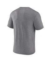 Fanatics Men's Heather Gray New England Patriots Warped Block Tri-Blend T-Shirt