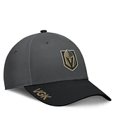 Fanatics Men's Gray/Black Vegas Golden Knights Authentic Pro Rink Flex Hat