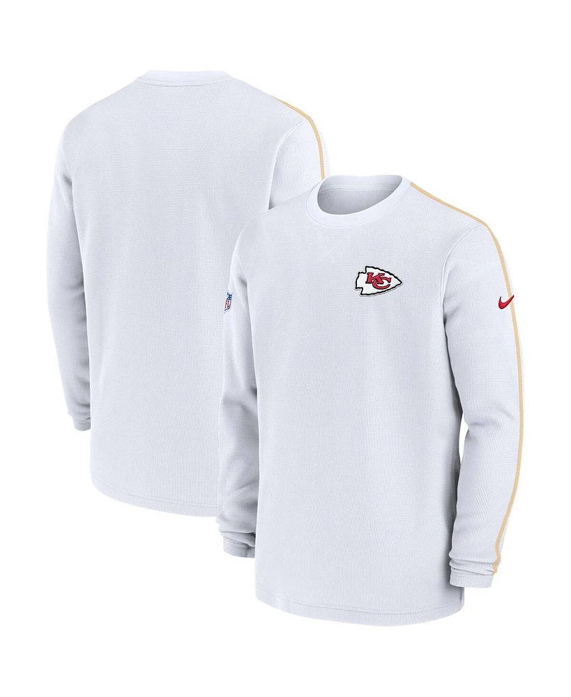 Nike Men's White Kansas City Chiefs 2024 Sideline Coaches Long Sleeve Top