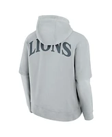 Fanatics Men's and Women's Gray Detroit Lions Sleek Elements Pullover Hoodie