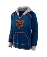 Logo Athletic Women's Navy Chicago Bears Boom Fleece Pullover V-Neck Hoodie