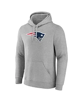 Fanatics Men's Heather Gray New England Patriots Deliver Fleece Pullover Hoodie