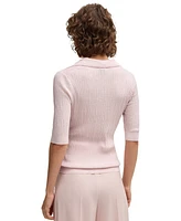 Boss by Hugo Women's V-Neck Short-Sleeve Sweater