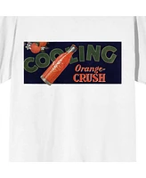 Orange Crush Men's Cooling White Graphic Tee-xxl