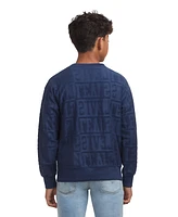 Levi's Big Boys Branded Jacquard Crewneck Sweatshirt