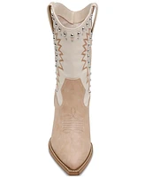 Dv Dolce Vita Women's Aledo Contrast Stitch Studded Cowboy Boots