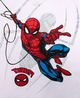 Spider-Man Little and Big Boys Short Sleeve Tee Short, 2-Piece Pajama Set