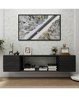 Boyel Living Wall Mount Floating Tv Stand up to 80 inches