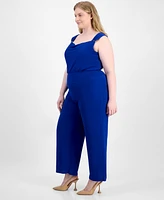 Anne Klein Plus Size Wide-Leg Pull-On Palazzo Pants