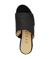 Guess Women's Evenz Slip-On Woven Platform Wedge Sandals