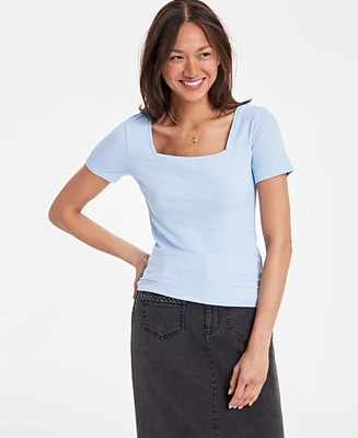 On 34th's Women's Knit Square-Neck Top, Created for Macy's