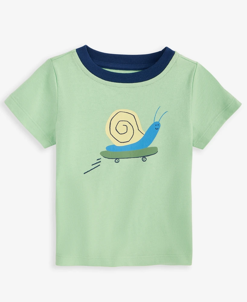 First Impressions Baby Boys Skate Snail Graphic Cotton T-Shirt, Exclusively at Macy's