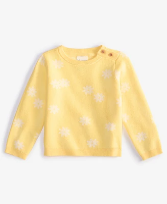 First Impressions Baby Sunflowers Cotton Sweater, Exclusively at Macy's