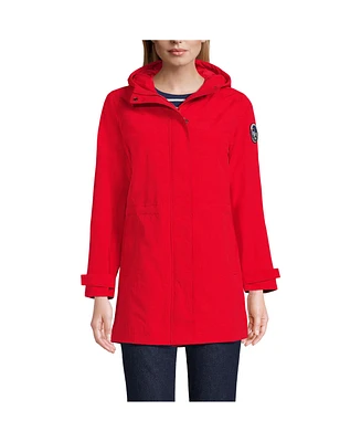 Lands' End Women's Squall Hooded Waterproof Raincoat