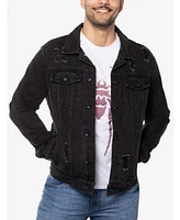 Spring + Mercer Men's Graphic Rhinestone Denim Jackets