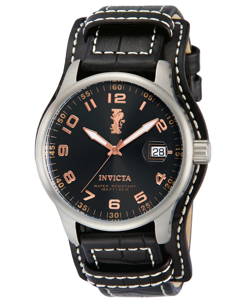 Invicta Men's 12975 I-Force Quartz 3 Hand Black Dial Watch