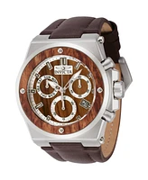 Invicta Unisex 45715 Akula Quartz Chronograph Silver, Brown Dial Watch