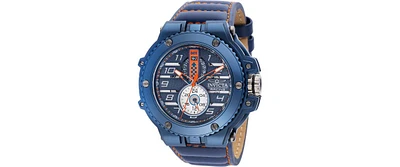 Invicta Men's 47382 Racing Quartz Multifunction Orange, Silver, Blue Dial Watch