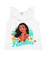 Nightmare Before Christmas Girls Disney Princess Moana Belle Minnie Mouse Tank Top and French Terry Shorts to